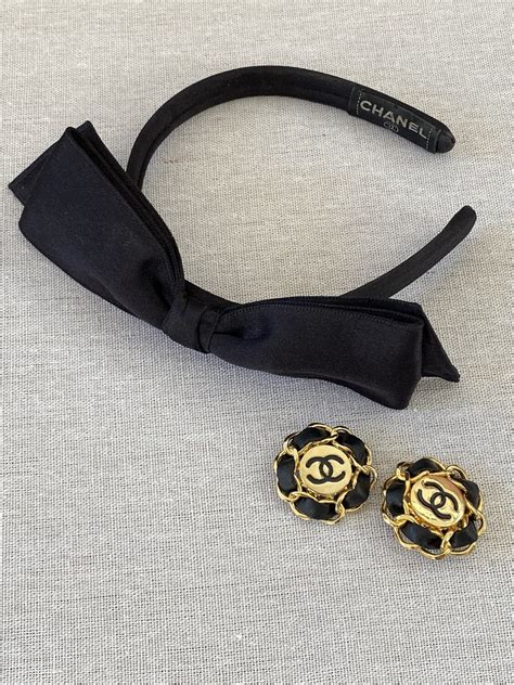 chanel bow headband|Chanel headwear canada.